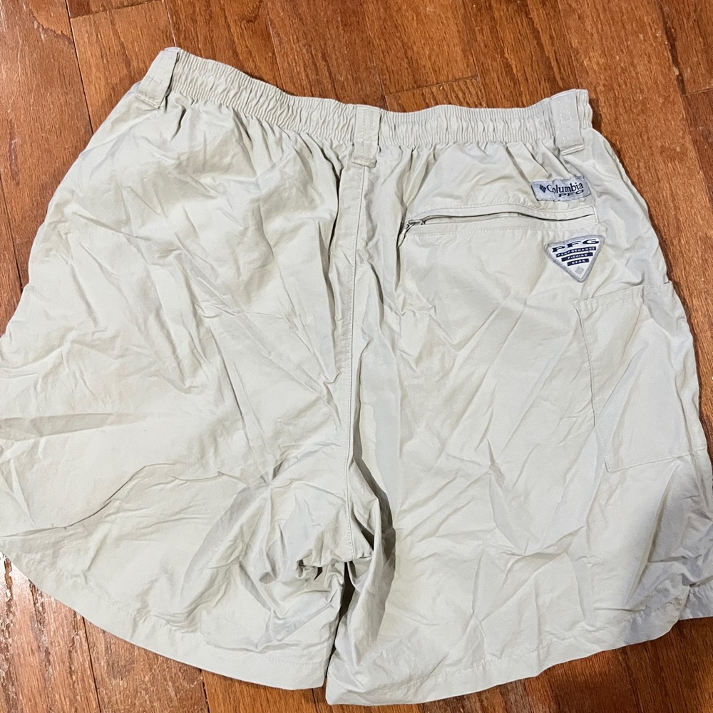 Men’s Columbia Swim Shorts Khaki Small - Picture 5 of 6
